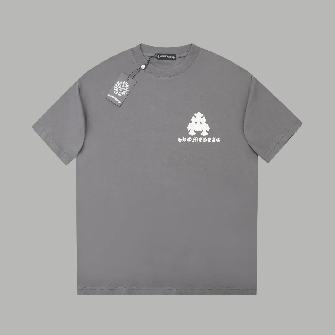 🅿️230 ✨CH✨🆕25SS Spring and Summer New Style Crow Heart✝Rack Logo Embroidered Short Sleeves Light luxury essential item for daily commuting for men and women Correct version Welcome to compare Detailed features · 260g 100% pure cotton double yarn jersey fabric · Custom dyed in the same cylinder, special thickened 32 count double-ply 1X1 thread · Double needle stitching and cross-stitching technology · Original main mark, washed tag, brand moisture-proof paper packaging Color: white/black/grey Size: S/M/L/XL